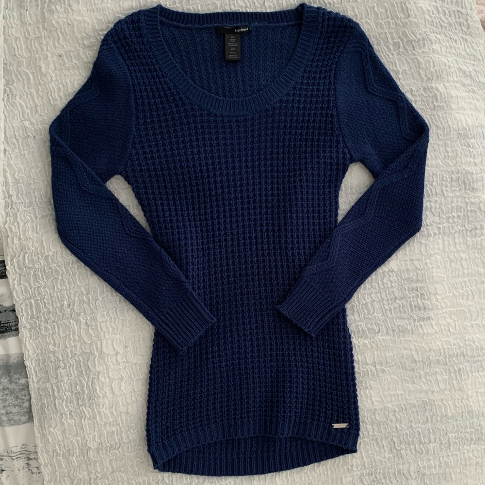 Blue wool sweater